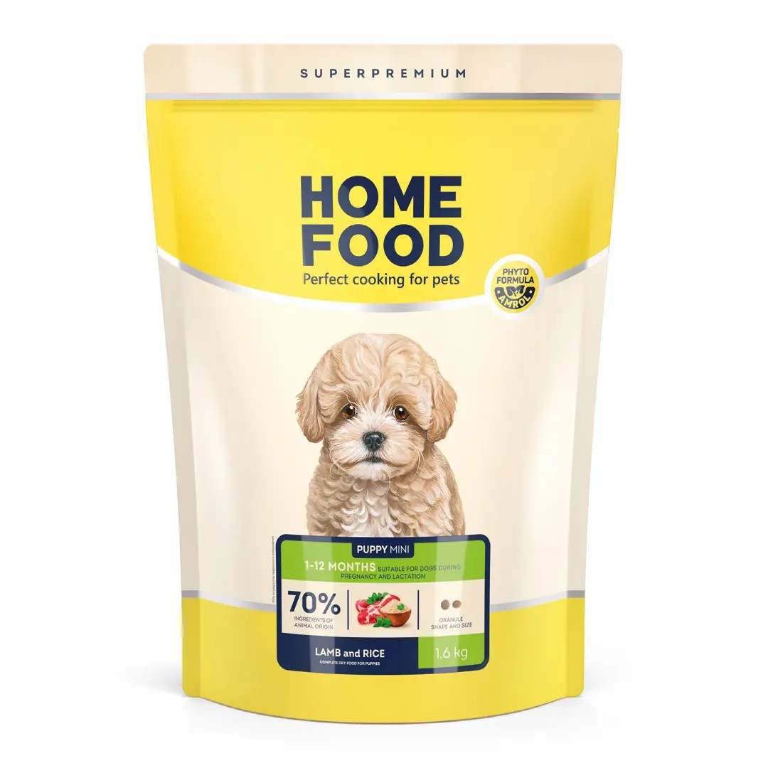 Сухий корм для цуценят дрібних порід Home Food гіпоалергенний ягня з рисом 10 кг