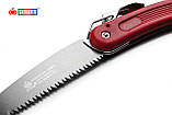 Пила садова ручна пряма складана з фіксатором Sagawata, лезо 160 мм, 8 TPI з японської сталі, фото 5