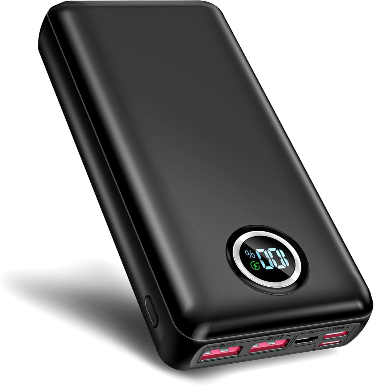 Power Bank, великий акумуляторний блок живлення 46800 мАг, портативний зарядний пристрій PD22,5 Вт із швидкою зарядкою, 5 портів