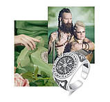 Перстень Шолом Жаху -Вегвізір у рун Крузі (срібло), фото 4