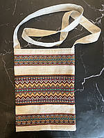 Мішечок для посівання Оранжевий Мультиколор з підкладкою Український етно стиль