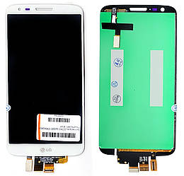 Дисплей (екран) LG G2 D800 D801 F320 LS980 VS980 з тачскріном (білий)