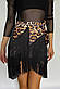 Спідниця хустка для латини з бахромою Apmi ⬩ леопардова ⬩ onesize ⬩ танцювальна, фото 2