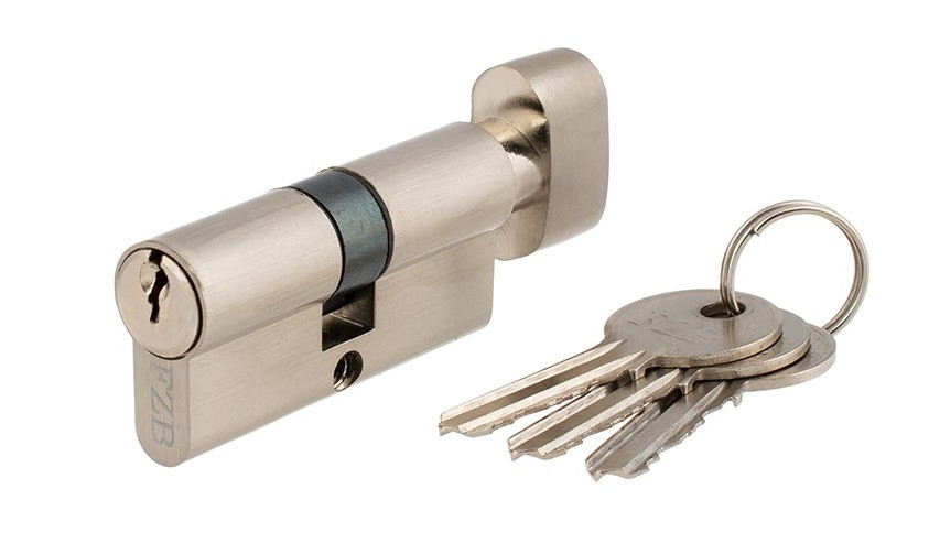 Циліндровий механізм вузький Sofia (35*35) 70 мм з вертушкою на 3 ключі