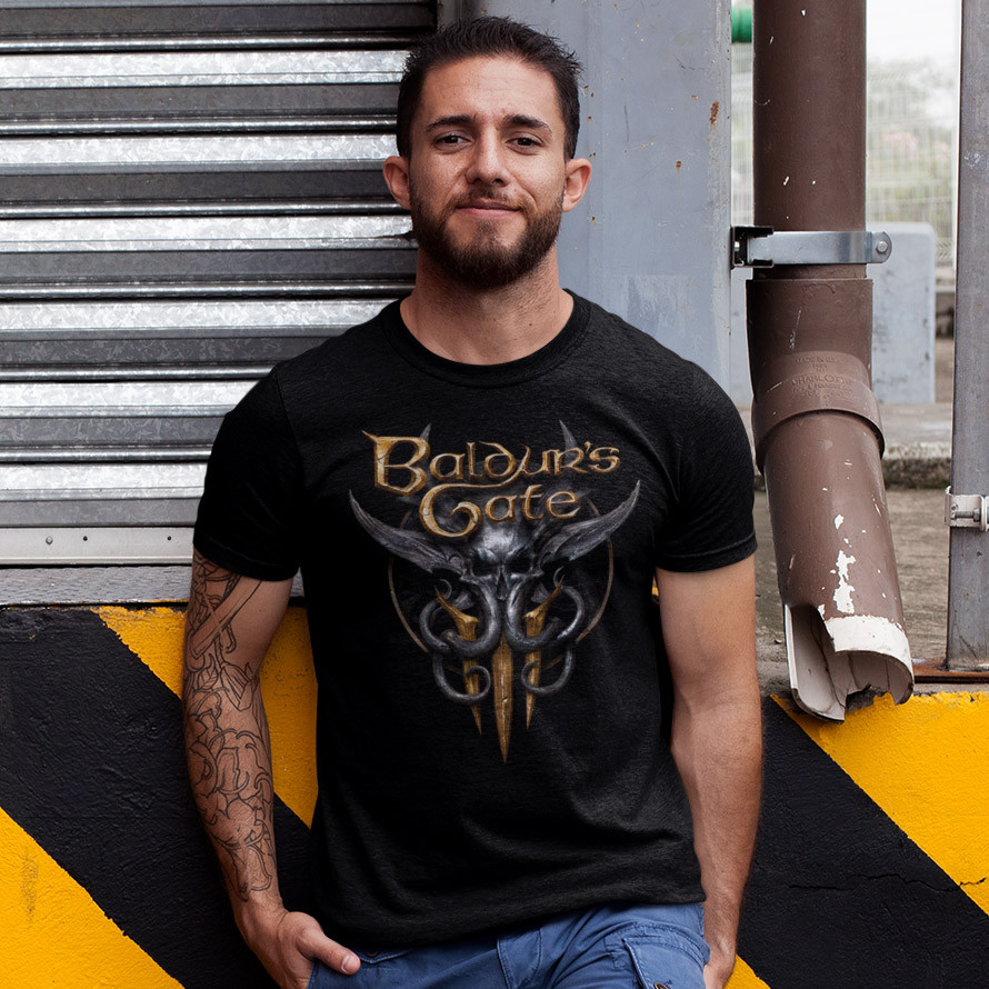 Футболка унісекс Baldurs Gate III (Logo) L чорний, фото 1