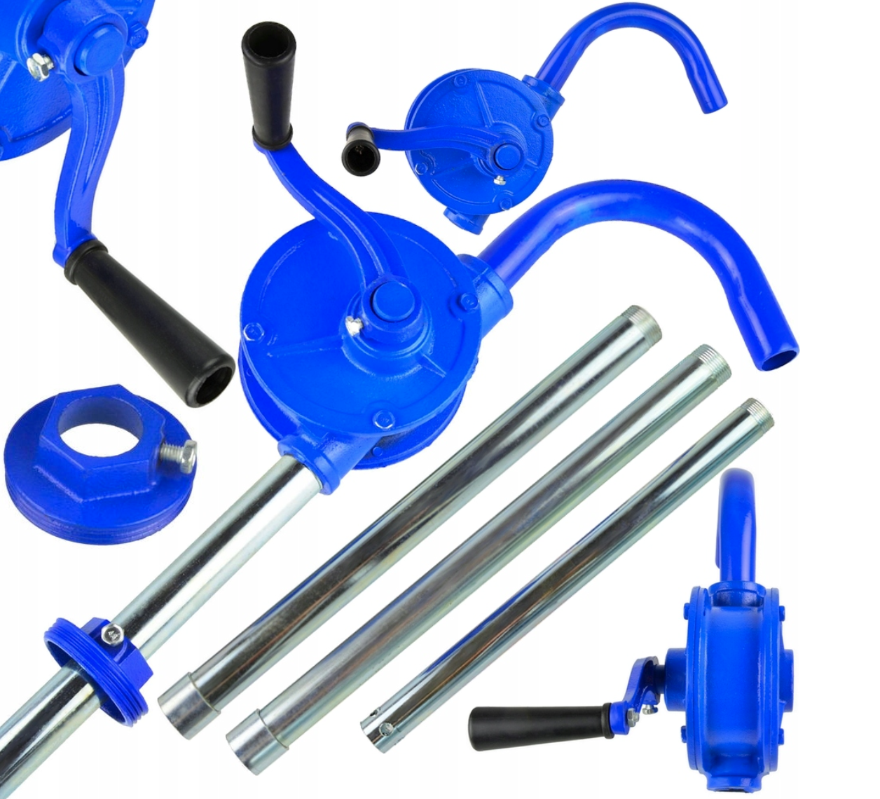 Алюмінієвий ручний насос для масляного пального з корбою Geko G01018, фото 1