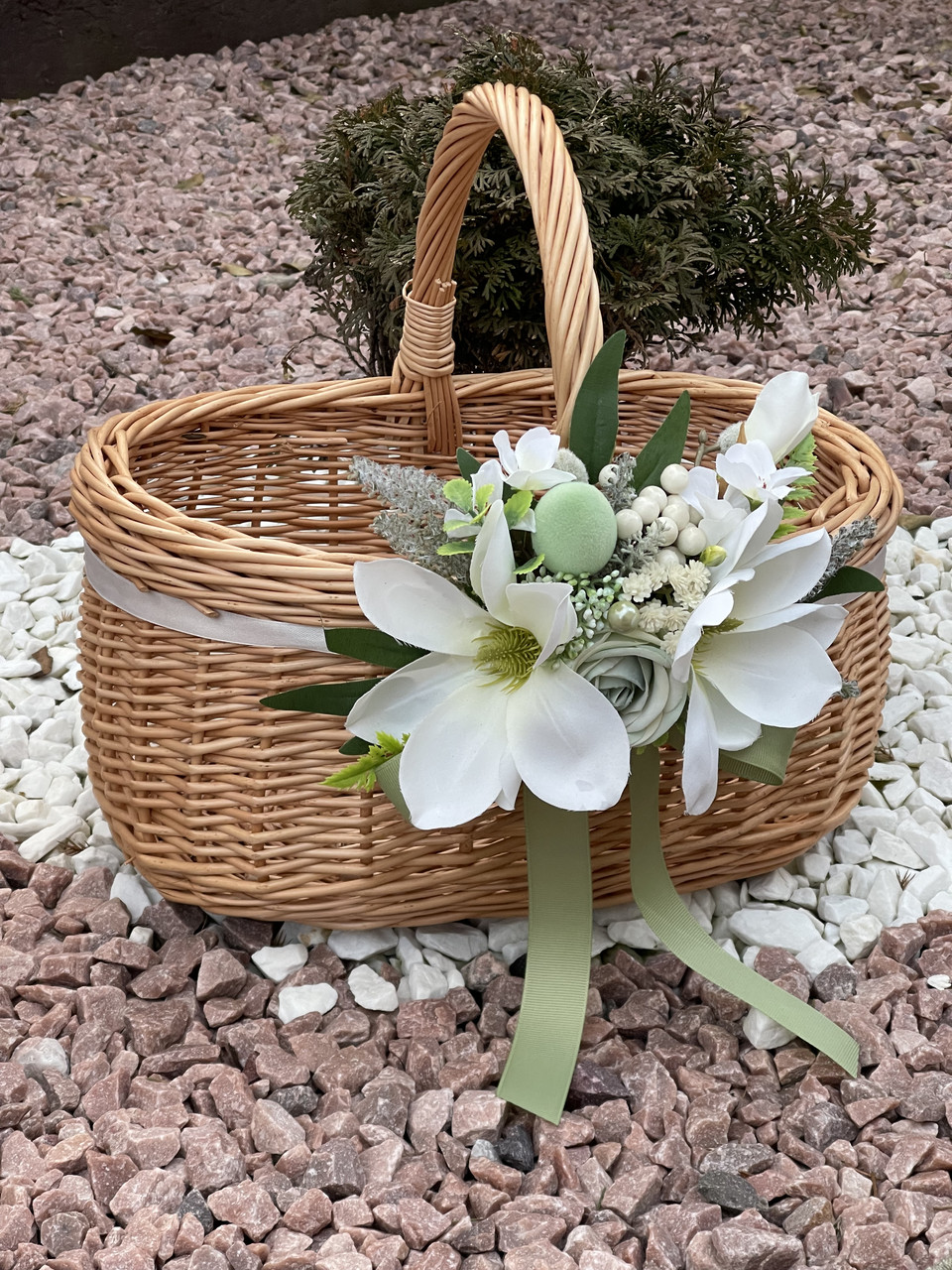 Пасхальна корзина з декором