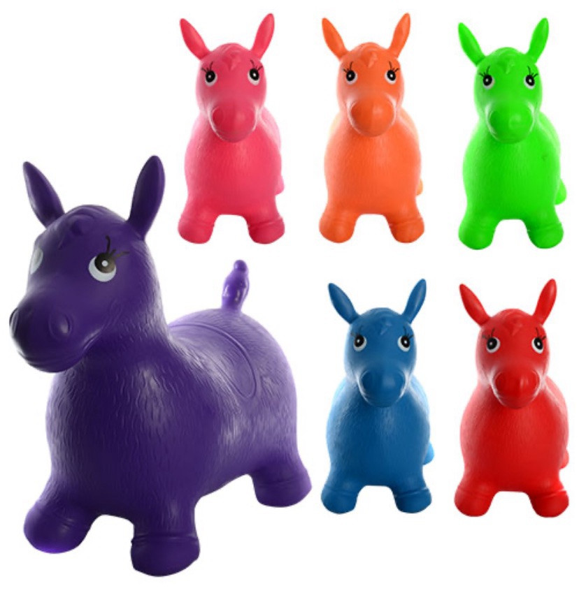 Стрибун гумовий  Ослик, 6 кольорів 1300 грам, в кульку