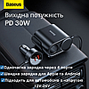 Розгалужувач прикурювача з подовжувачем 12-24В 2 гнізда Автомобільний зарядний пристрій USB і Type-C Baseus, фото 10