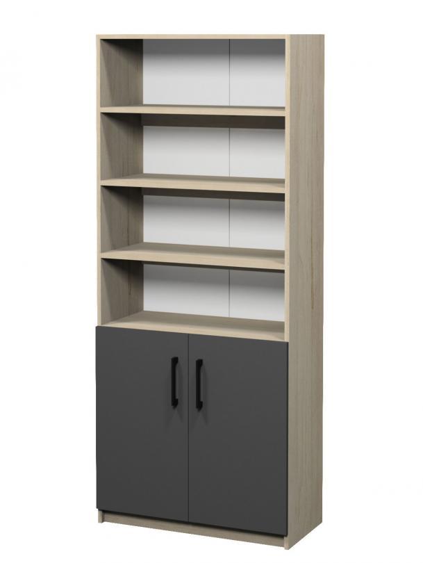 Шафа напівзакрита з полицями для зберігання документів, 800х370х1910 мм