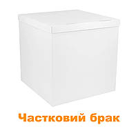 Коробка-сюрприз білого кольору (з обох боків). Розмір 700х700х700мм (частковий брак)