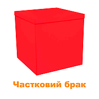 Коробка-сюрприз червоного кольору (з обох боків). Розмір 700х700х700мм (частковий брак)
