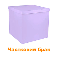 Коробка-сюрприз лілового кольору (з обох боків). Розмір 700х700х700мм (частковий брак)