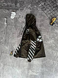 Чоловіча куртка вітровка Off White M2330 зелена, фото 6