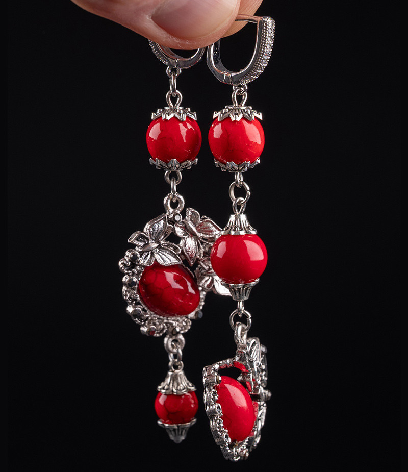 Серьги из натурального коралу авторской работы., фото 1