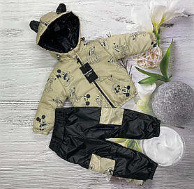 Дитячий демісезонний весняний осінній костюм штани та курточка 104-110 110-116 116-122