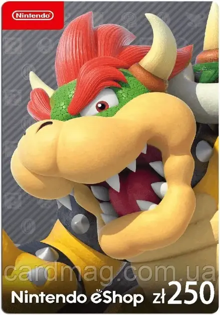 Картка поповнення Nintendo eShop на 250 ZL (Польща) / Gift card — 250 ZL (PLN)