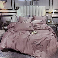 Постільна білизна двоспальна KOLOCO Sophae сатин (37975) Пудровий