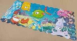 Антиковзаючий масажний килимок для ванної на присосках Морська братва 72*35 см