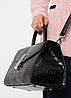 Сумка велика шкіряна чорна Polina, фото 3