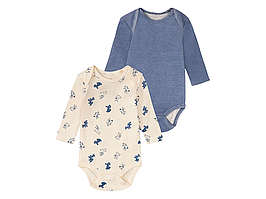 Комплект боді з довгим рукавом для хлопчика Lupilu 74-80 см (6-12М)