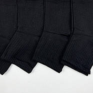 Чоловічі бавовняні шкарпетки зі спортивною резинкою середньої висоти (чорні) Marjinal Туреччина, фото 2