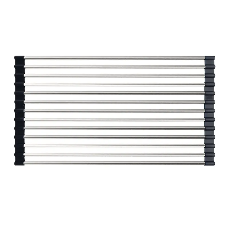 Килимок-сушарка для посуду Mixxus RAC-01.SUS BLACK на мийку з нерж. сталі SUS304 (MX1945), фото 1