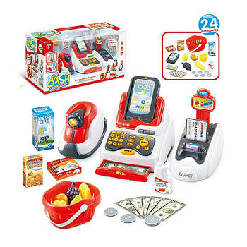 Іграшкова каса, касовий апарат, магазин звук, сканер, світло