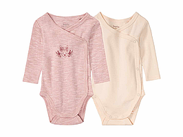 Комплект боді з довгим рукавом для новонародженої дівчинки Lupilu 50-56 см (nb)