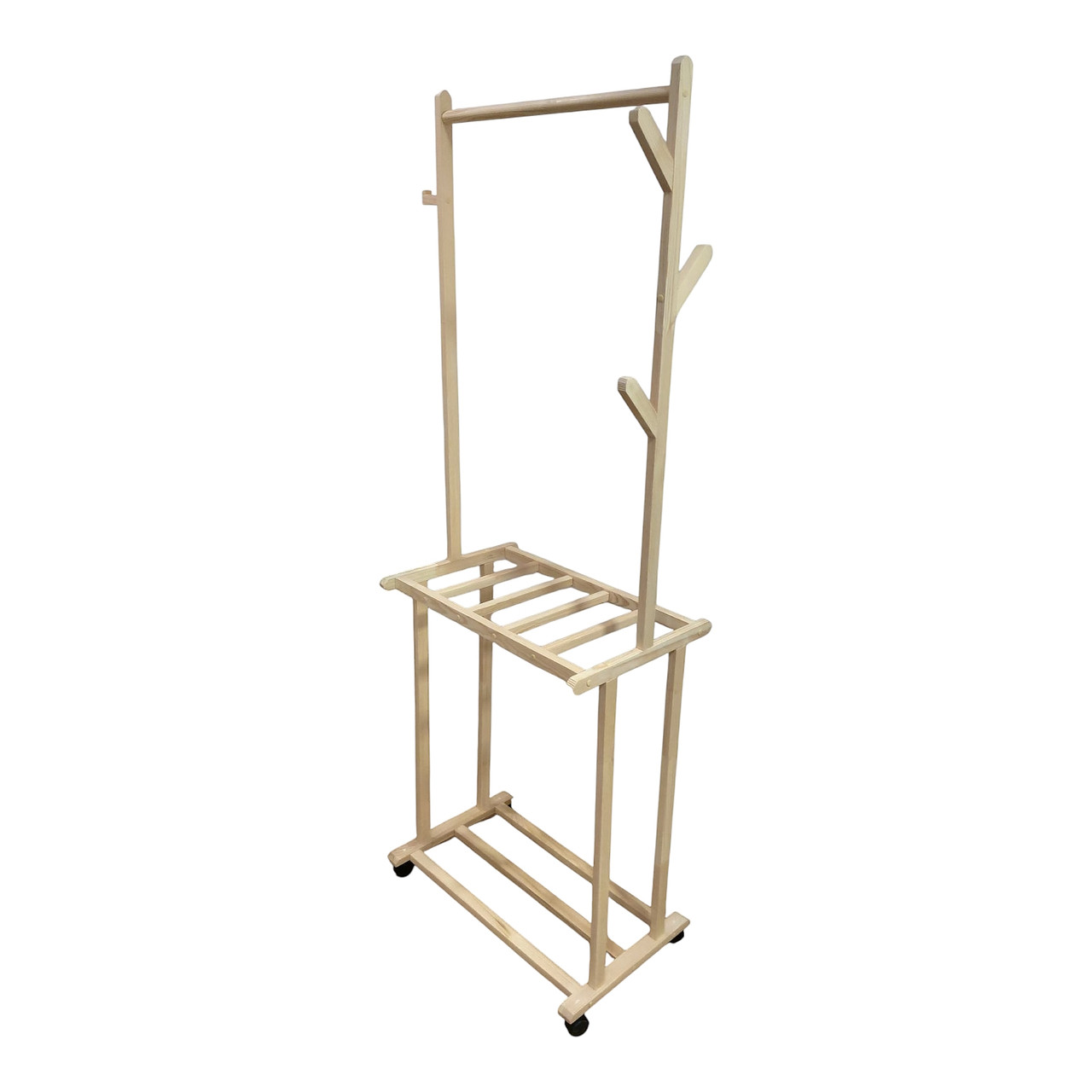 Стійка для одягу на коліщатках з вішаком. Мобільний органайзер для одягу. Вішалка для одягу, фото 1