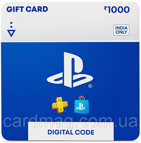 Подарункова карта Playstation Network поповнення гаманця на суму 1000 INR Рупій, (Регіон Індія), фото 1
