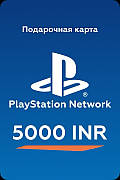 Подарункова карта Playstation Network поповнення гаманця на суму 5000 INR Рупій, (Регіон Індія)