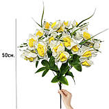 Штучні квіти букет нарцисів 33 задоволення, 50см, фото 3
