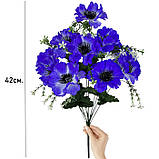 Штучні квіти букет чорнобривці різнокольорові, 42см, фото 3