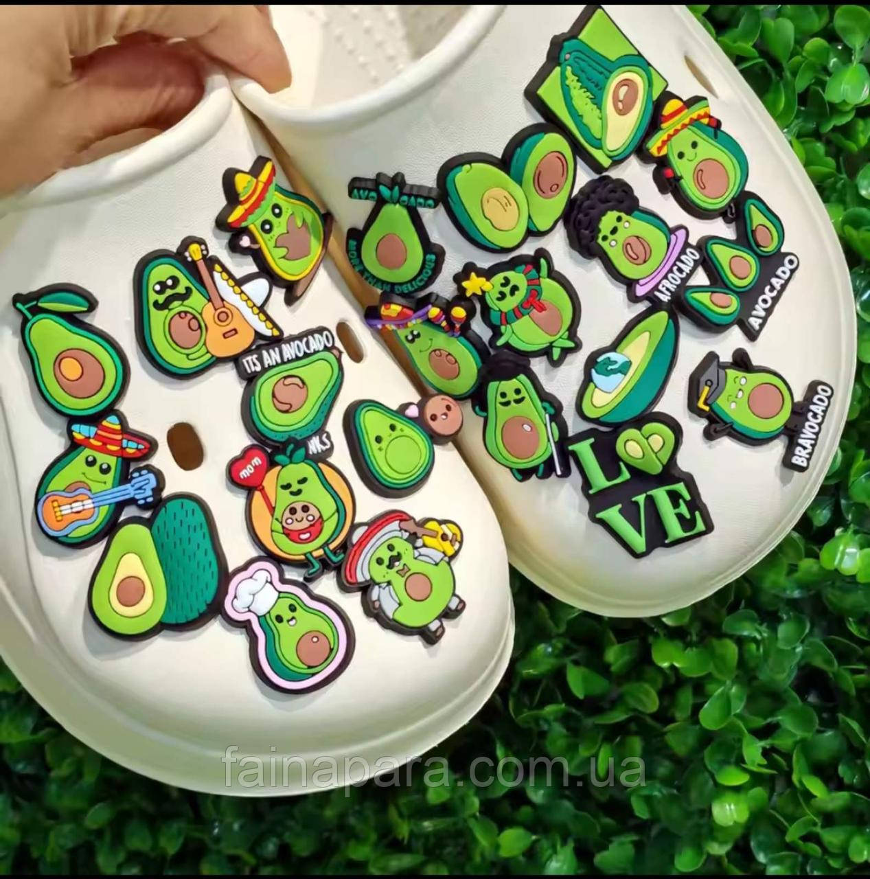 Джибітси для кроксів (сабо) Авокадо, фото 1