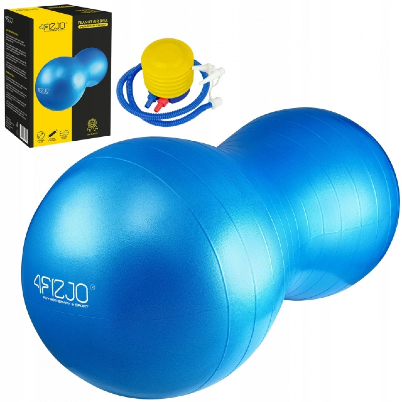 М'яч для фітнесу (арахіс) 4FIZJO Air Ball Peanut 45 x 90 см Anti-Burst Blue (P-5907739312945)