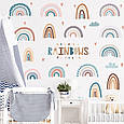 Набір наліпок «Rainbows» вінілові для дитячої кімнати на стіну для хлопчиків і дівчаток 30х80 см, фото 4