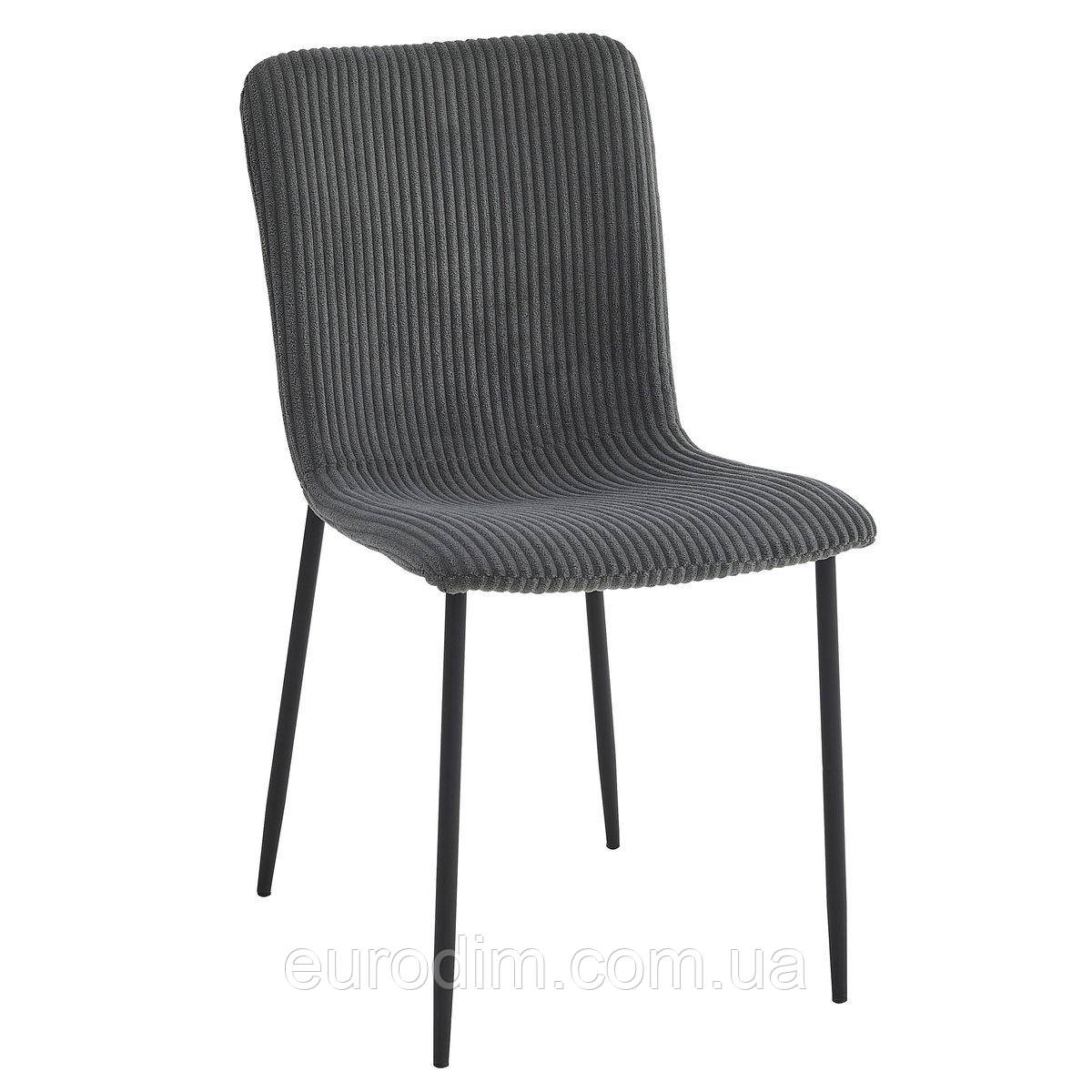 Стілець TINA чорний каркас/сірий тк.