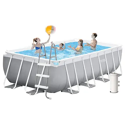 Каркасний басейн Intex 26792, 488 x 244 x 107 см (3785 л/год, драбина, тент, підстилка), фото 1
