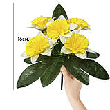 Штучні квіти букет бордюрні нарциси, 18см, фото 3