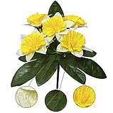 Штучні квіти букет бордюрні нарциси, 18см, фото 4