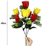 Штучні квіти букет атласних бутонів Греція, 48см, фото 3