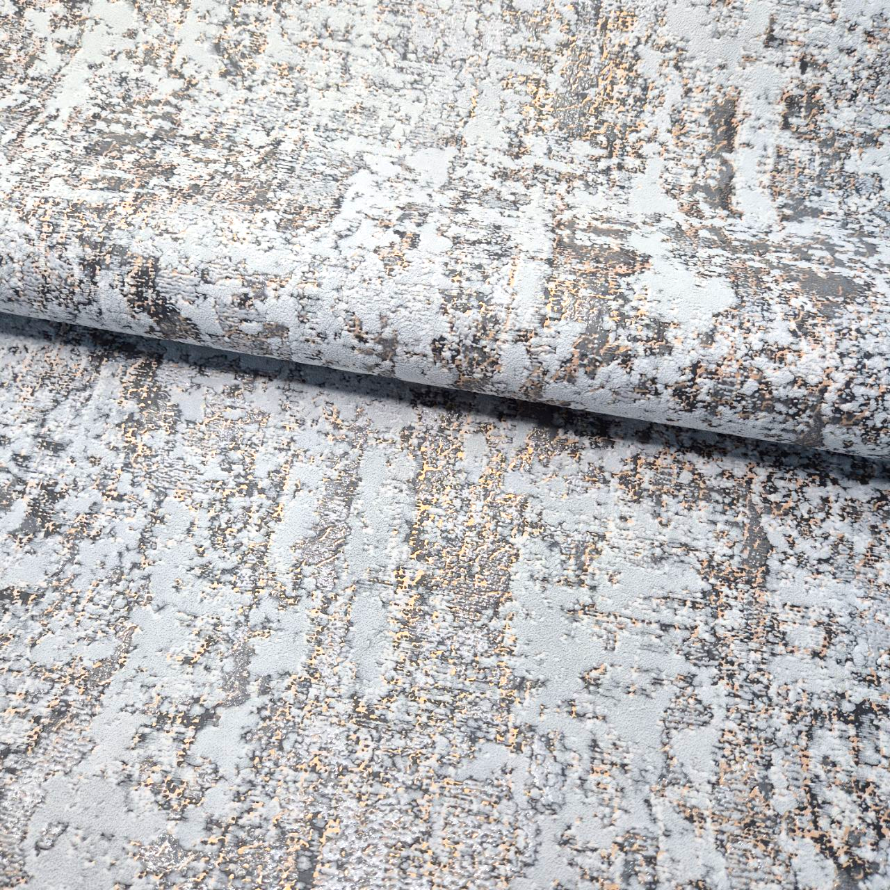 Шпалери вінілові 10.05 × 1.06 м Слов’янські шпалери 3808-02, сірі, графітові у вітальню, спальню, коридор, офіс, кімнату, кабінет, фото 1