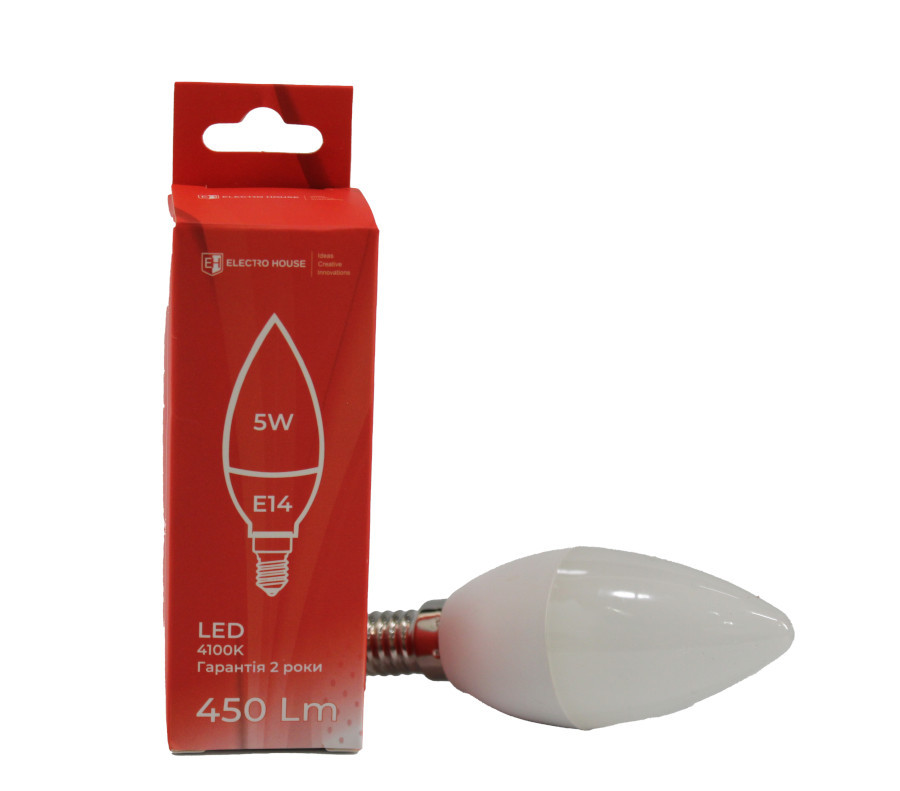 LED-лампа С37 5 Вт E14 4100 К 450 Лм 165-265 В
