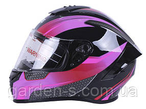 Шолом мотоциклетний інтеграл MD-813 VIRTUE (чорно-бузковий матовий, size S), фото 3