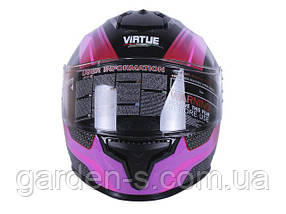 Шолом мотоциклетний інтеграл MD-813 VIRTUE (чорно-бузковий матовий, size S), фото 4
