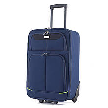 Чемодан Semi Line 20" (S) Blue/Green Lines (T5755-1) для ручної поклажі 34 л водозахисний з телескопічною ручкою та кишенями