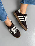 Кеди жіночі замшеві шоколадні модні якісні кеди кросівки жіночі повсякденні 36, 23-23.5, фото 4