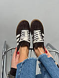 Кеди жіночі замшеві шоколадні модні якісні кеди кросівки жіночі повсякденні 36, 23-23.5, фото 6