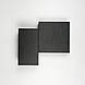 Чорне компактне бра 22х27 см | Line F | Арт. WJ021/2 BK, фото 2